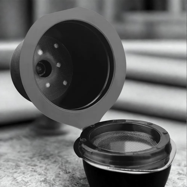 Багаторазові капсули для кавомашин Nespresso (3 шт, чорні, з ложечкою та щіточкою) 5013 фото