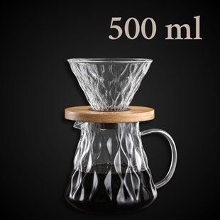 Пуровер-набір для кави з скла 500 мл 4025 фото
