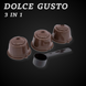 Багаторазові капсули Dolce Gusto з харчового пластику (набір 3 шт, коричневі) 5003 фото 2