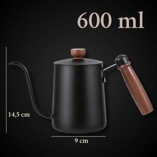 Чайник з тонким носиком для проливу кави Gooseneck Kettle, 600 мл 2231 фото