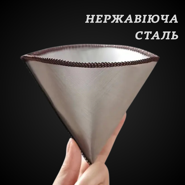 Багаторазовий металевий фільтр для кави №4 (6&ndash;8 чашок) 2056 фото